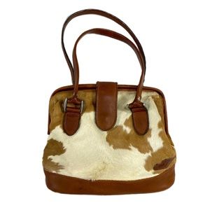 Dun Dee Leather Co. Vintage 70s/80s Calf Hide Leather Doctor Satchel Bag